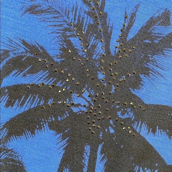 Vanilla Sugar Asymmetrical Blue Tank Top Sz Medium - Picture 4 of 8